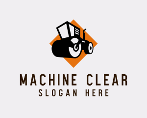 Steamroller Construction Machine  logo design