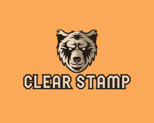 Wild Grizzly Bear logo design