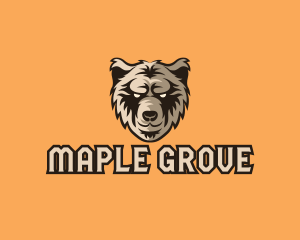 Wild Grizzly Bear logo design