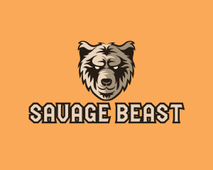 Wild Grizzly Bear logo design