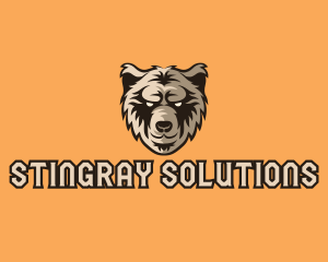 Wild Grizzly Bear logo design