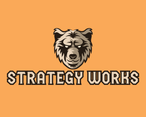 Wild Grizzly Bear logo design