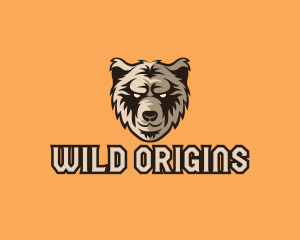 Wild Grizzly Bear logo design