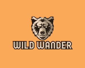 Wild Grizzly Bear logo design