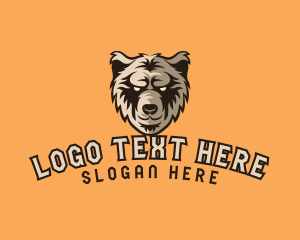 Wild Grizzly Bear logo design