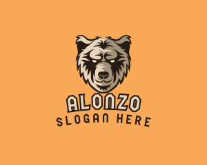 Wild Grizzly Bear logo design