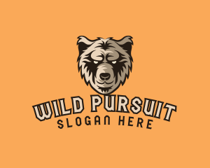 Wild Grizzly Bear logo design