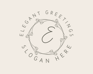 Floral Elegant Wreath logo design