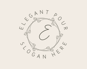 Floral Elegant Wreath logo design