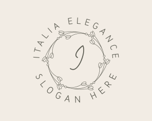 Floral Elegant Wreath logo design