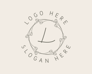 Luxe - Floral Elegant Wreath logo design