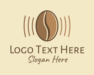 Coffee Farm - Coffee Bean Vibrate logo design