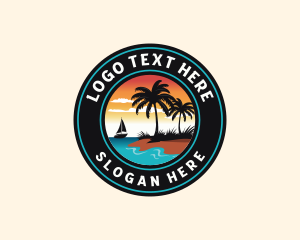 Badge - Tropical Beach Sailing logo design