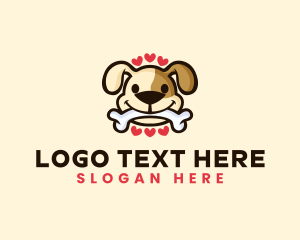 Puppy Dog Bone logo design