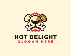 Puppy Dog Bone logo design