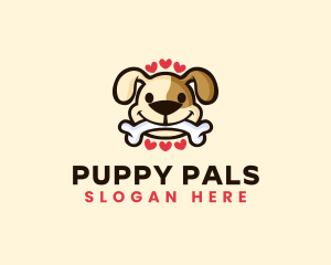 Puppy Dog Bone logo design