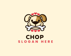 Puppy - Puppy Dog Bone logo design