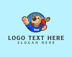 Leash - Dog Superhero Pet logo design