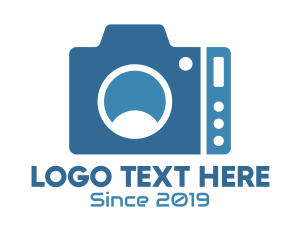 Photobooth - Blue Tech Camera logo design