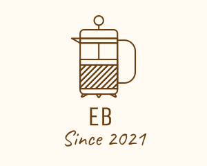 Coffee - Minimalist French Press logo design