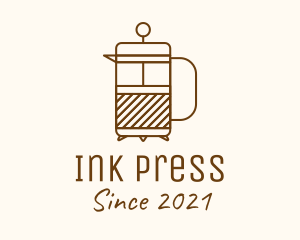 Minimalist French Press  logo design