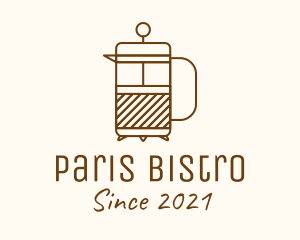 Minimalist French Press  logo design