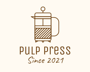 Minimalist French Press  logo design