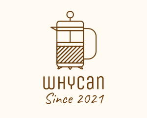 Coffee - Minimalist French Press logo design