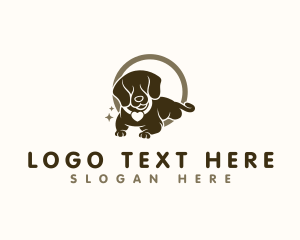 Dachshund - Pet Dog Collar logo design