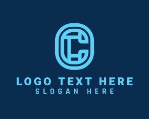 Commercial - Blue Letter C Badge logo design