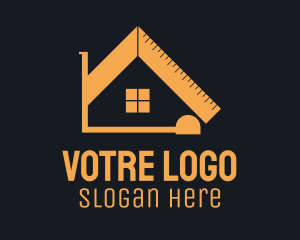 Tape Measure - House Renovation Architecture logo design
