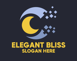 Call Center - Pixel Moon Dust logo design
