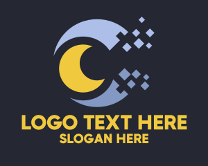 Interaction - Pixel Moon Dust logo design