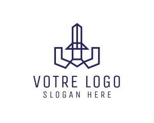 Sword - Geometric Sword Viking logo design