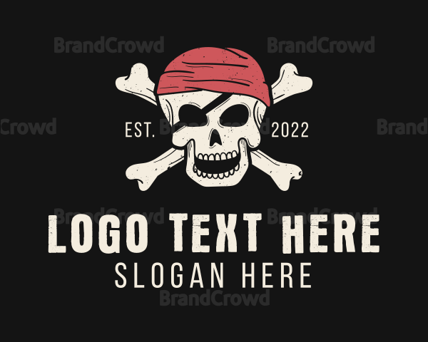 Undead Pirate Skull Logo