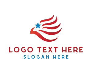 America - Abstract Eagle Outline logo design