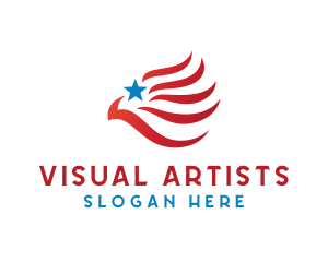Veteran - Abstract Eagle Outline logo design