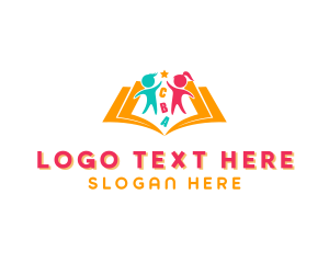 Educational Kindergarten Book Logo