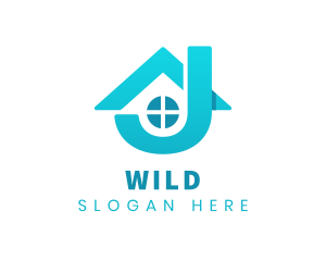 Home - House Real Estate Letter J logo design