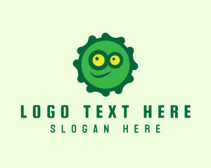 Microbe - Virus Smiley Monster logo design