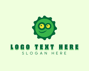 Microbiology - Virus Smiley Monster logo design