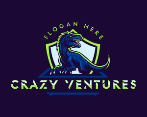 Mad Velociraptor Dinosaur logo design