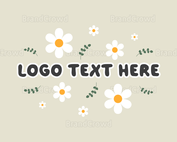 Cute Flower Petals Logo