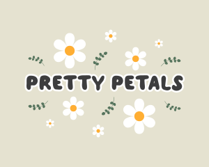 Cute Flower Petals logo design