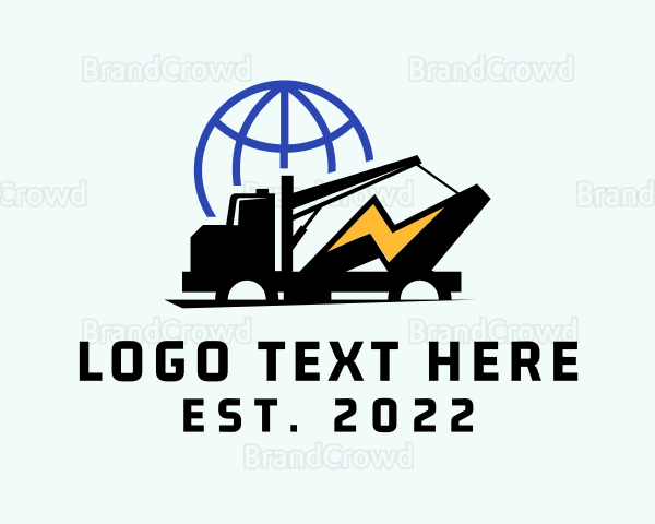 Electric Bolt Trucking Company Logo