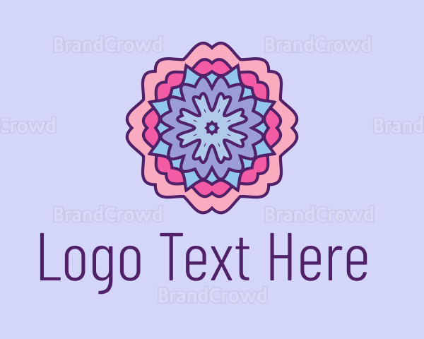 Flower Mosaic  Pattern Logo