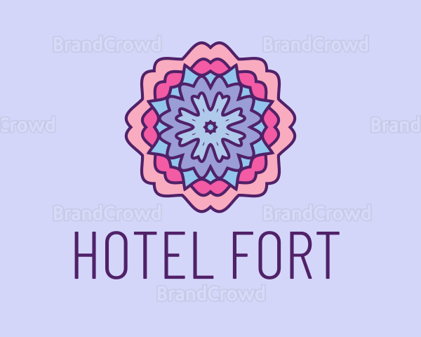 Flower Mosaic  Pattern Logo