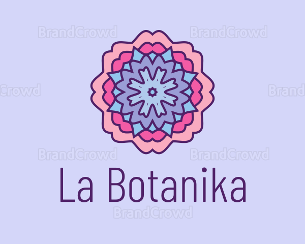 Flower Mosaic  Pattern Logo