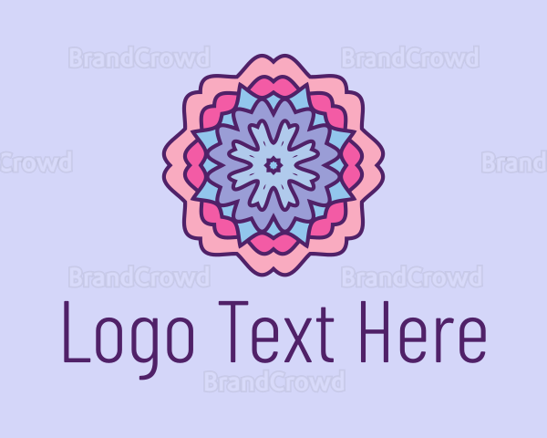 Flower Mosaic  Pattern Logo