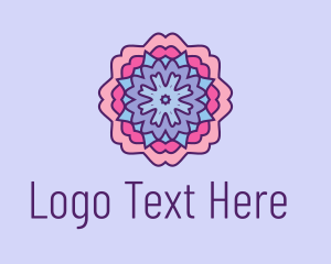 Indian - Flower Mosaic  Pattern logo design